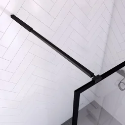 Paroi de douche à l'italienne noir Galedo Dark Edge transparent l.140 x H.200 cm