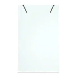Paroi de douche à l'italienne centrale l.120 x 195 cm, profilés alu noir mat, GoodHome Ledava
