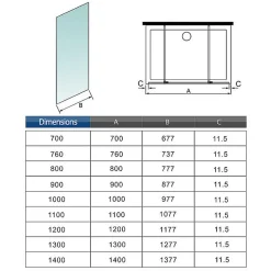 Paroi de douche à l'italienne 2 côtés ouvrants - Verre 8mm anticalcaire - 2 barres de fixation 70-120 cm - 148x200 cm