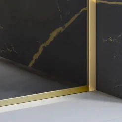 Paroi de douche à l'italienne transparente, profilé doré 100 cm, Schulte Impériale Contoura