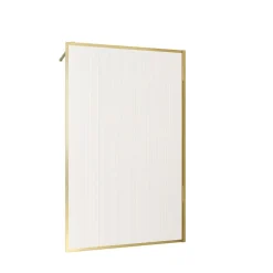 Paroi de douche à l'italienne l.120 x H.200 cm verre ondulé et profilés doré brossé, Galedo Golden Edge
