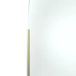 Paroi de douche à l'italienne arrondie l.120 x 198 cm, profilés alu finition doré brossé, GoodHome Ledava