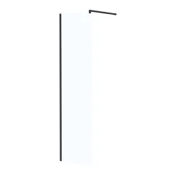 Paroi de douche à l'italienne H.195 x l.50 cm, ép. 5 mm, profilé noir, Galedo Essentiel