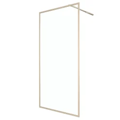 Paroi de douche à l'italienne H.200 x l. 100 cm, ép. 6mm, profilé doré, Galedo Edge