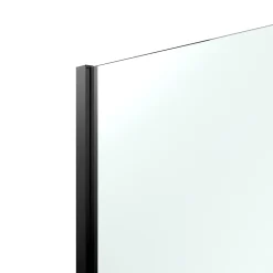 Paroi de douche à l'italienne fixe l.100 x H.195 cm, verre transparent, profilés alu noir, GoodHome Ledava