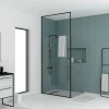 Paroi de douche à l'italienne extensible H.203/273 x l.120 cm, ép. 6 mm, profilé noir, Galedo