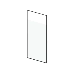 Paroi de douche à l'italienne extensible H.203/273 x l.120 cm, ép. 6 mm, profilé noir, Galedo