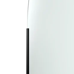 Paroi de douche à l'italienne arrondie l.120 x 198 cm, profilés alu finition noir mat, GoodHome Ledava