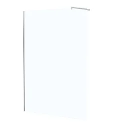 Paroi de douche à l'italienne H.195 x l.140 cm, ép. 5 mm, profilé chrome, Galedo Essentiel