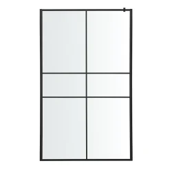 Paroi de douche à l'italienne GoodHome Ahti transparent profilé noir 120 cm