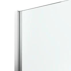 Paroi de douche à l'italienne fixe l.100 x H.195 cm, verre transparent, profilés alu chrome, GoodHome Ledava