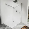 Paroi de douche a l italienne 70x200 cm Verre trempe 8 mm Profile mural et barre de stabilisation 90 cm recoupable Aluminium