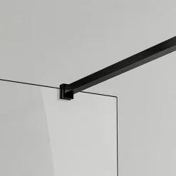 Paroi de douche a l italienne 70x200 cm Verre trempe 8 mm Profile mural et barre de stabilisation 90 cm recoupable Aluminium