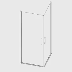 Paroi de douche accès en angle 2 portes pivotantes NARDI 60 x 60 cm