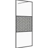 Paroi de douche avec verre ESG transparent 100x195 cm Noir vidaXL