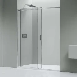 Paroi de douche 120cmx195cm(LxH) profil chrome en verre ESG 6mm, Cabine de douche porte coulissante - NT806