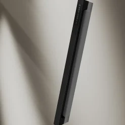 Paroi de douche coulissante DELTA - Noir Mat - 113-115.6 cm - Fermeture amortie - Réversible - Anticalcaire