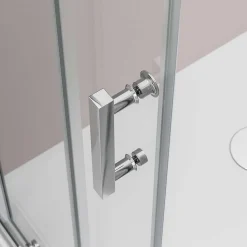 Paroi de douche d'angle,porte coulissante, en verre véritable NANO EX506 90x120x195cm - sans receveur