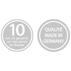 Paroi de douche fixe à l'italienne l.100xH.200cm, Walk In, verre transparent anticalcaire 6mm, profilé doré mat, Schulte NewStyle