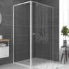 Paroi de douche fixe blanc Galedo Spot transparent 90cm