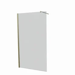 Paroi de douche fixe dorée 110 cm x 200 cm GOLDY - Verre 8 mm