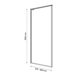 Paroi de douche fixe GoodHome Ezili transparente profilé noir 90 cm