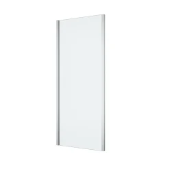 Paroi de douche fixe l.80 x H.195 cm, verre transparent, profilés alu chrome, GoodHome Ledava