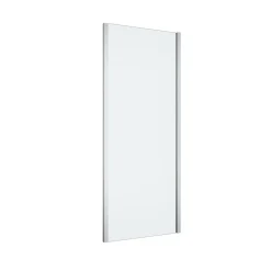 Paroi de douche fixe l.80 x H.195 cm, verre transparent, profilés alu chrome, GoodHome Ledava