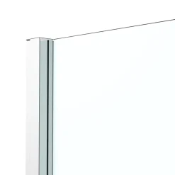 Paroi de douche fixe l.90 x H.195 cm, verre transparent, profilés alu chrome, GoodHome Ledava