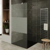 Paroi de douche Italienne ROMA H.200 x 120 cm verre 10 mm centre-opaque - Saniverre