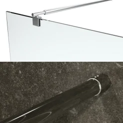 Paroi de douche Italienne ROMA H.200 x 130 cm verre 10 mm opaque - Saniverre