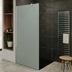 Paroi de douche Italienne ROMA H.200 x 140 cm verre 10 mm opaque - Saniverre