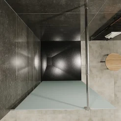 Paroi de douche Italienne ROMA H.200 x 140 cm verre 10 mm opaque - Saniverre