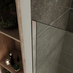 Paroi de douche Italienne ROMA H.200 x 140 cm verre 10 mm centre-opaque - Saniverre