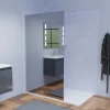 Paroi de douche miroir 120 cm MAORA - Verre 8 mm anticalcaire