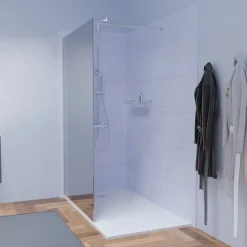 Paroi de douche miroir 120 cm MAORA - Verre 8 mm anticalcaire