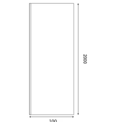 Paroi de douche miroir effet fumé 100 cm PSYCHE - Verre 8 mm securit