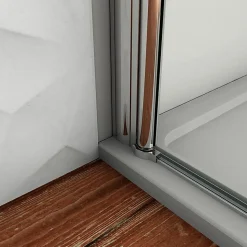 Paroi de Douche Pivotante - 6 mm Verre Anticalcaire - 66 x197 cm - installer réversible - alu Chrome
