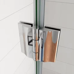 Paroi de Douche Pivotante - 8 mm Verre Anticalcaire - 80 x190 cm avec Porte-Serviette Intégré - alu Chrome