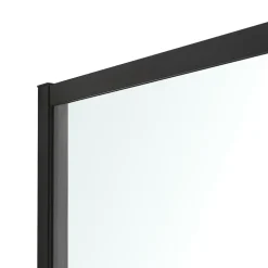 Paroi de douche walk in et volet verre transparent profilé noir 90 + 28 cm, GoodHome Ahti