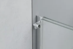 Paroi de douche 195x140cm en verre claire 8mm, Cabine de douche porte coulissante - NT101