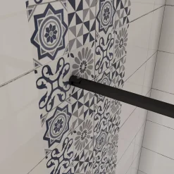 paroi de douche 120x200cm,Paroi douche italienne industrielle,avec une barre de fixation extensible ronde,Conception et intimité