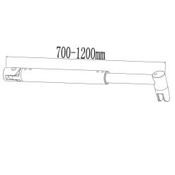 paroi de douche 120x200cm,Paroi douche italienne industrielle,avec une barre de fixation extensible ronde,Conception et intimité