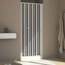 Paroi douche 90 CM H185 en Plastique pvc modèle Aura avec l'ouverture latérale