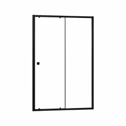 Paroi porte de douche Coulissante Noir 120x185cm - Extensible de 112.5 à 126.5 cm - BLACK SLIDE 120