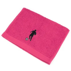 Parure de bain 8 pièces coton 550g/m2 PURE FOOTBALL Rose Fuchsia