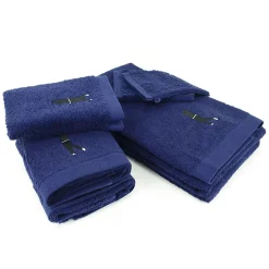 Parure de bain 8 pièces coton 550g/m2 PURE GOLF Bleu Marine