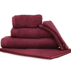 Parure de bain 6 pièces PURE Bordeaux 550g/m2