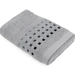 Parure de bain 6 pièces PURE SQUARES Argent 550g/m2