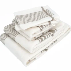 Parure de bain 6 pièces RIBBON beige